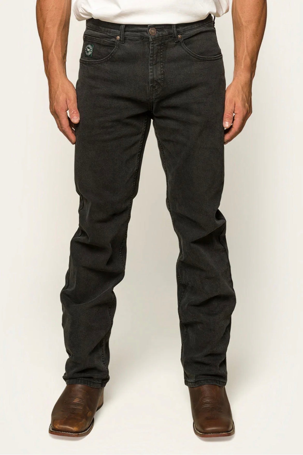 Muster Mens Slim Straight Fit Jean - Black