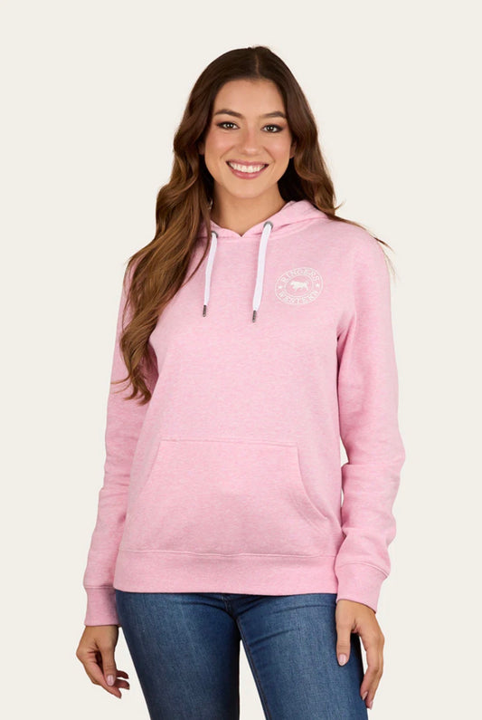 Signature Bull Womens Pullover Hoodie - Pink Marle