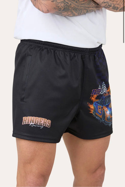 Ringers Racing Footy Shorts - Black