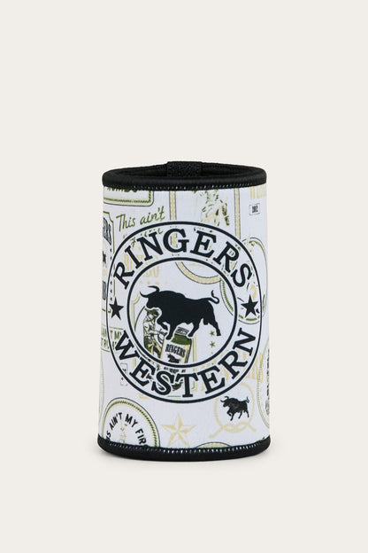 Aint My First Stubby Cooler - Off White/Black