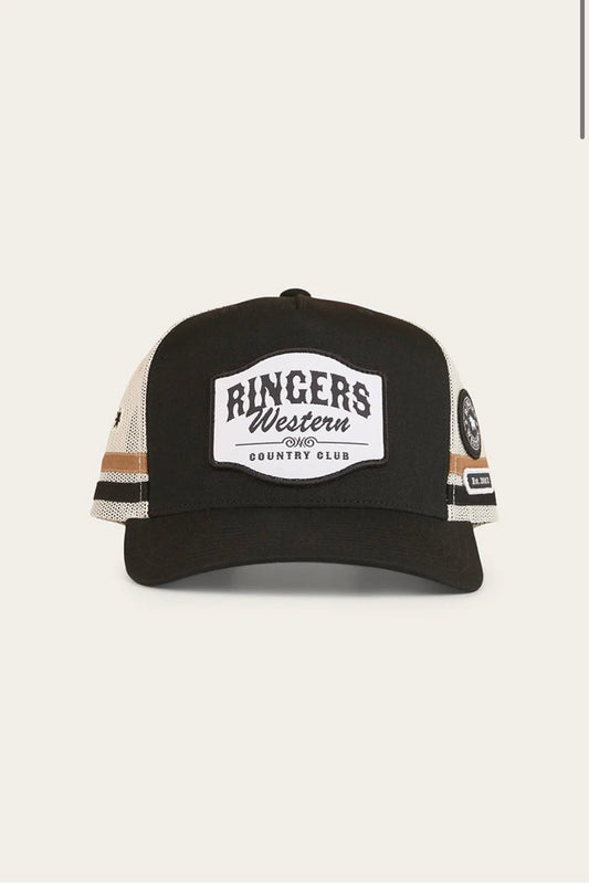 Country Club Deep Fit Trucker Cap - Black