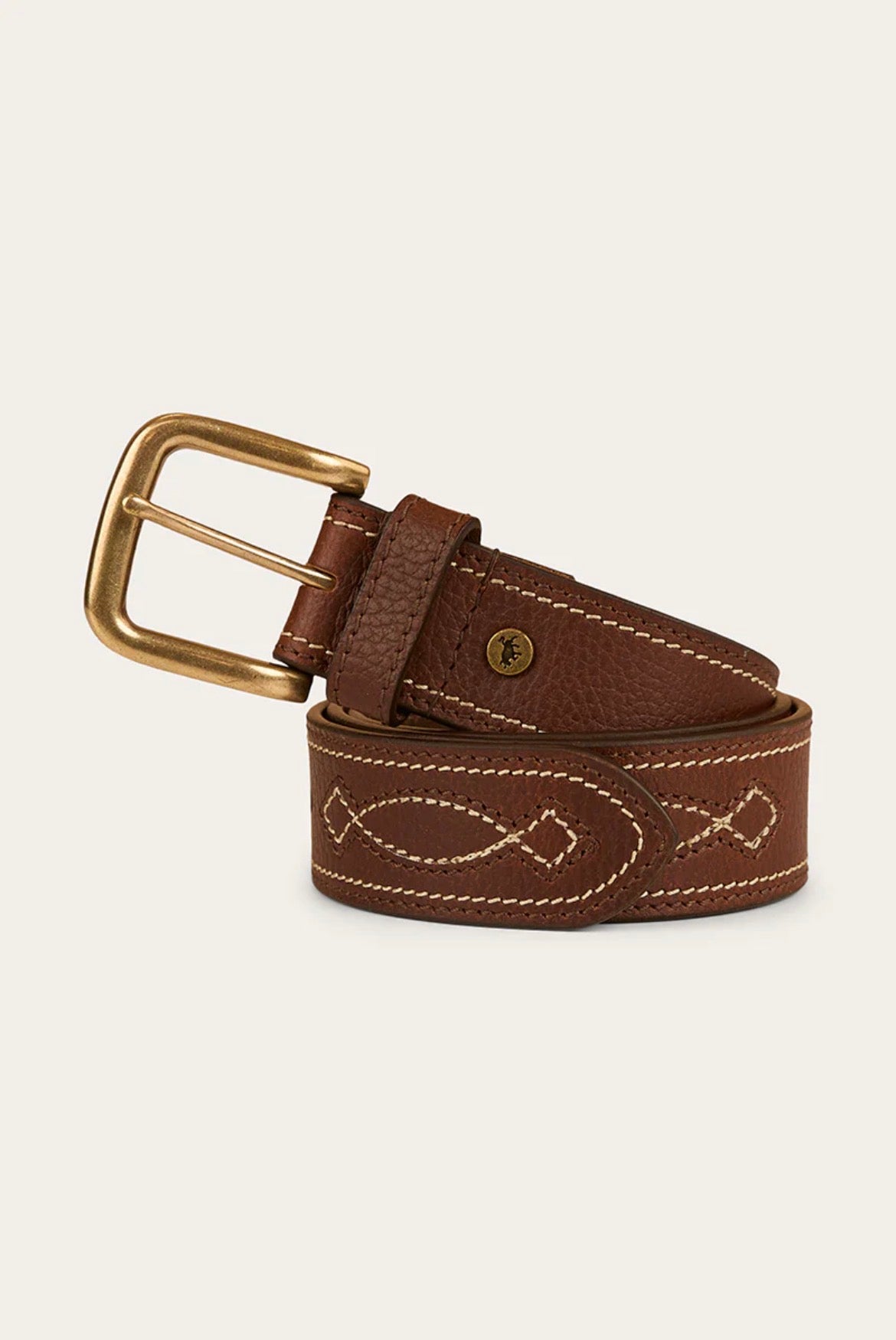 Crossover Belt - Brown/Silver