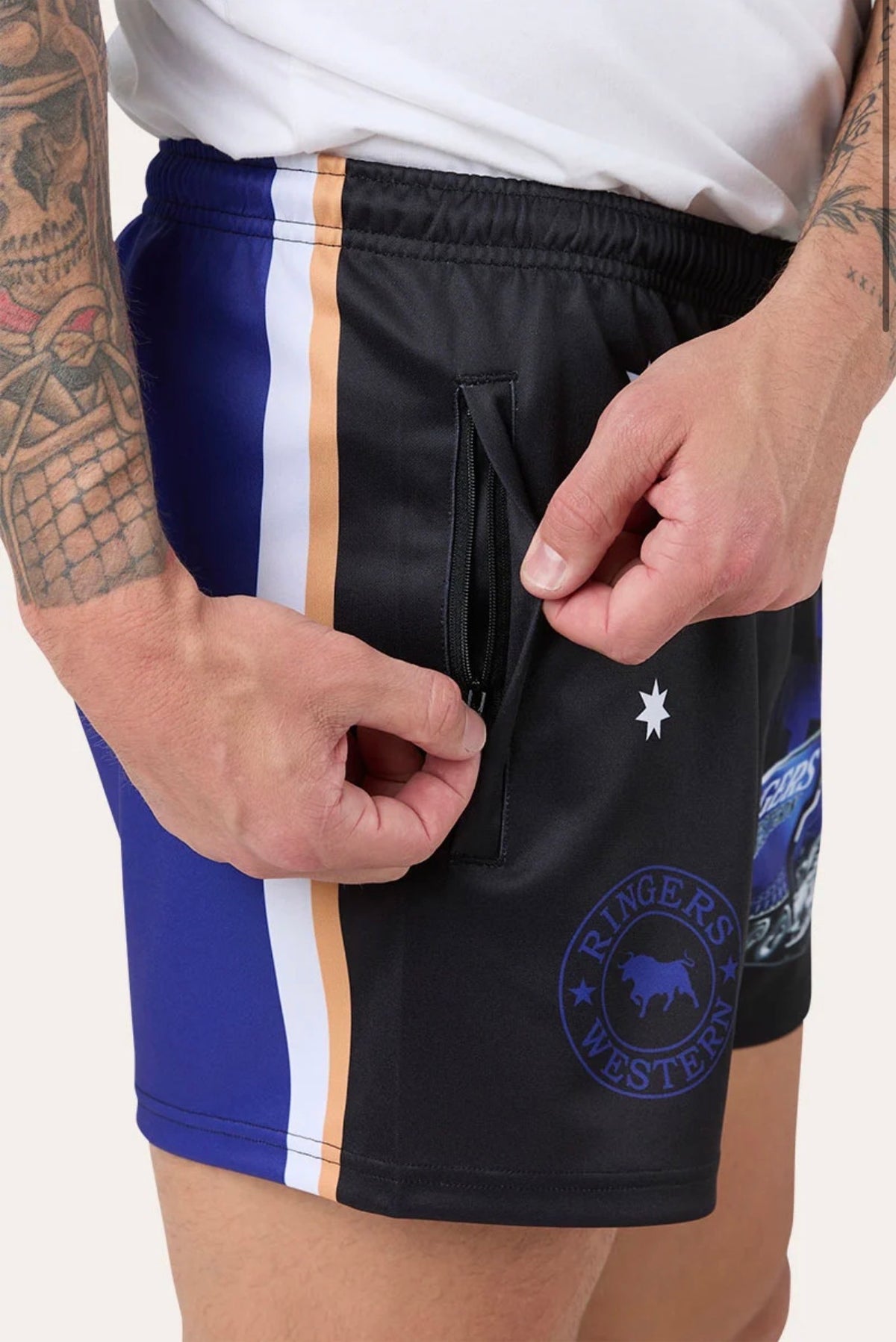 Ringers Road Rumble Footy Shorts - Blue