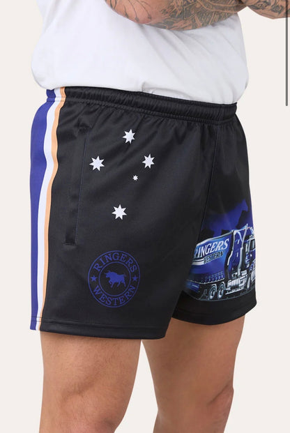 Ringers Road Rumble Footy Shorts - Blue