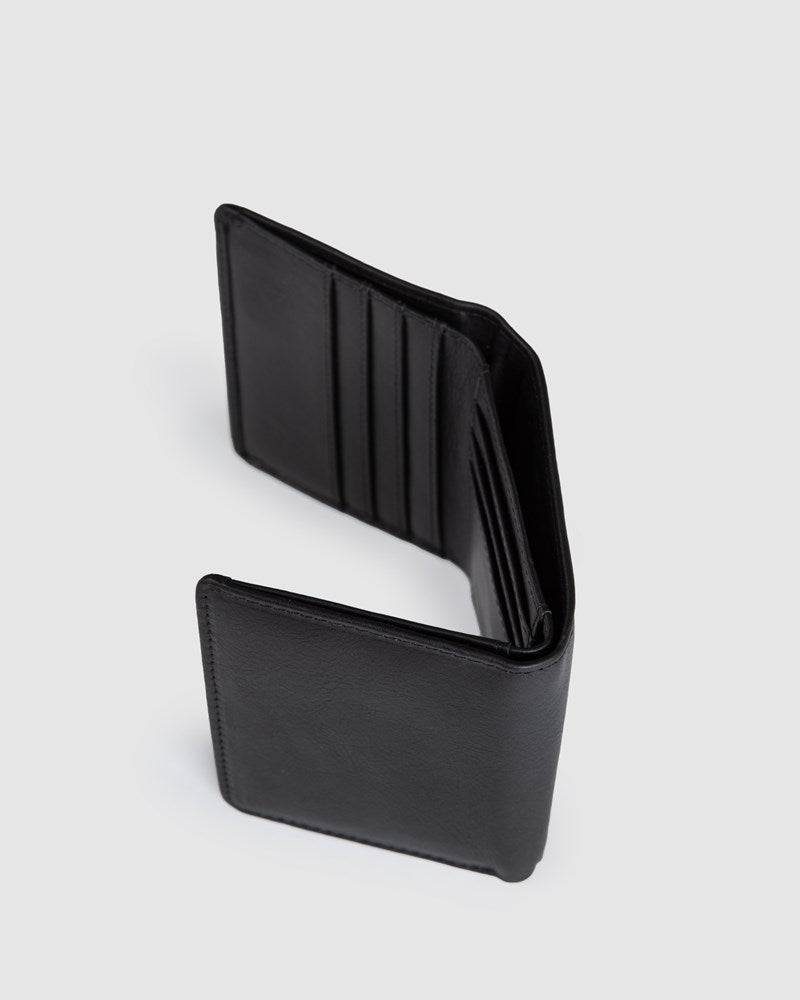 Mens Wallet Tri-Fold Compact - Black