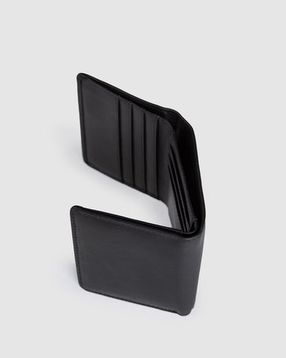 Mens Wallet Tri-Fold Compact - Black