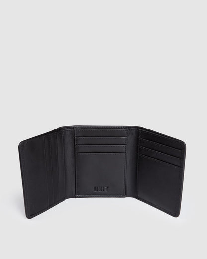 Mens Wallet Tri-Fold Compact - Black
