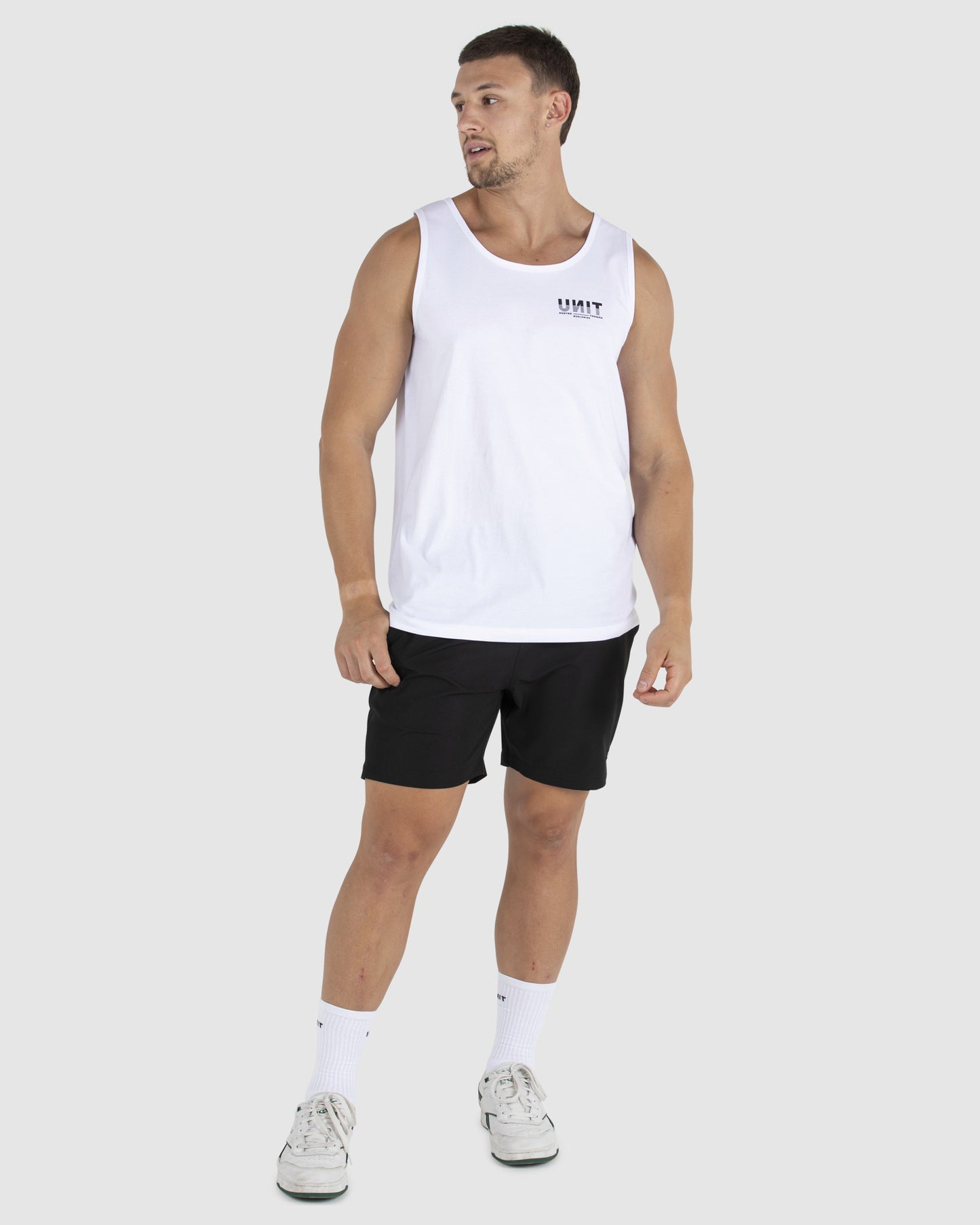 UNIT Mens Singlet - Industry - White