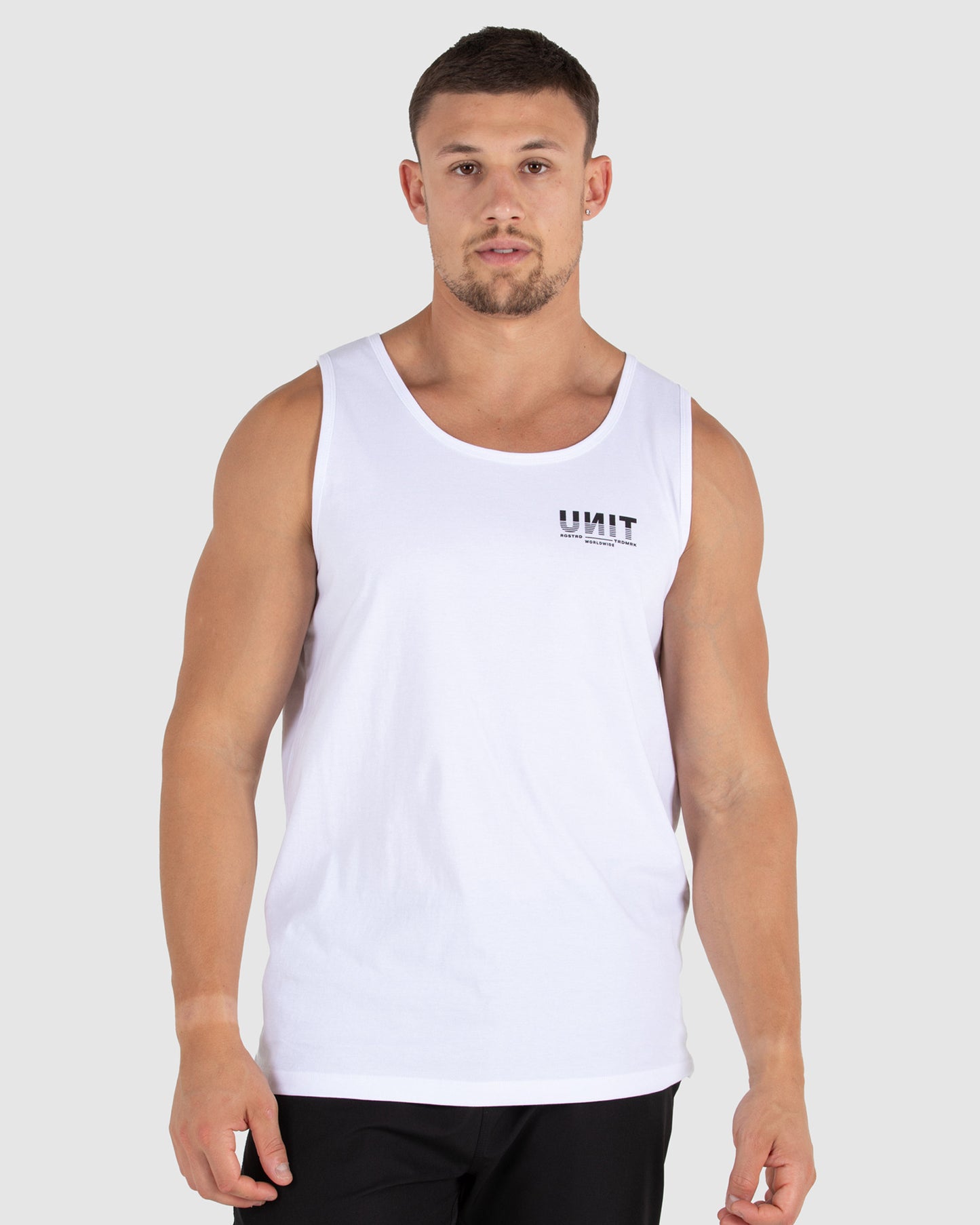 UNIT Mens Singlet - Industry - White