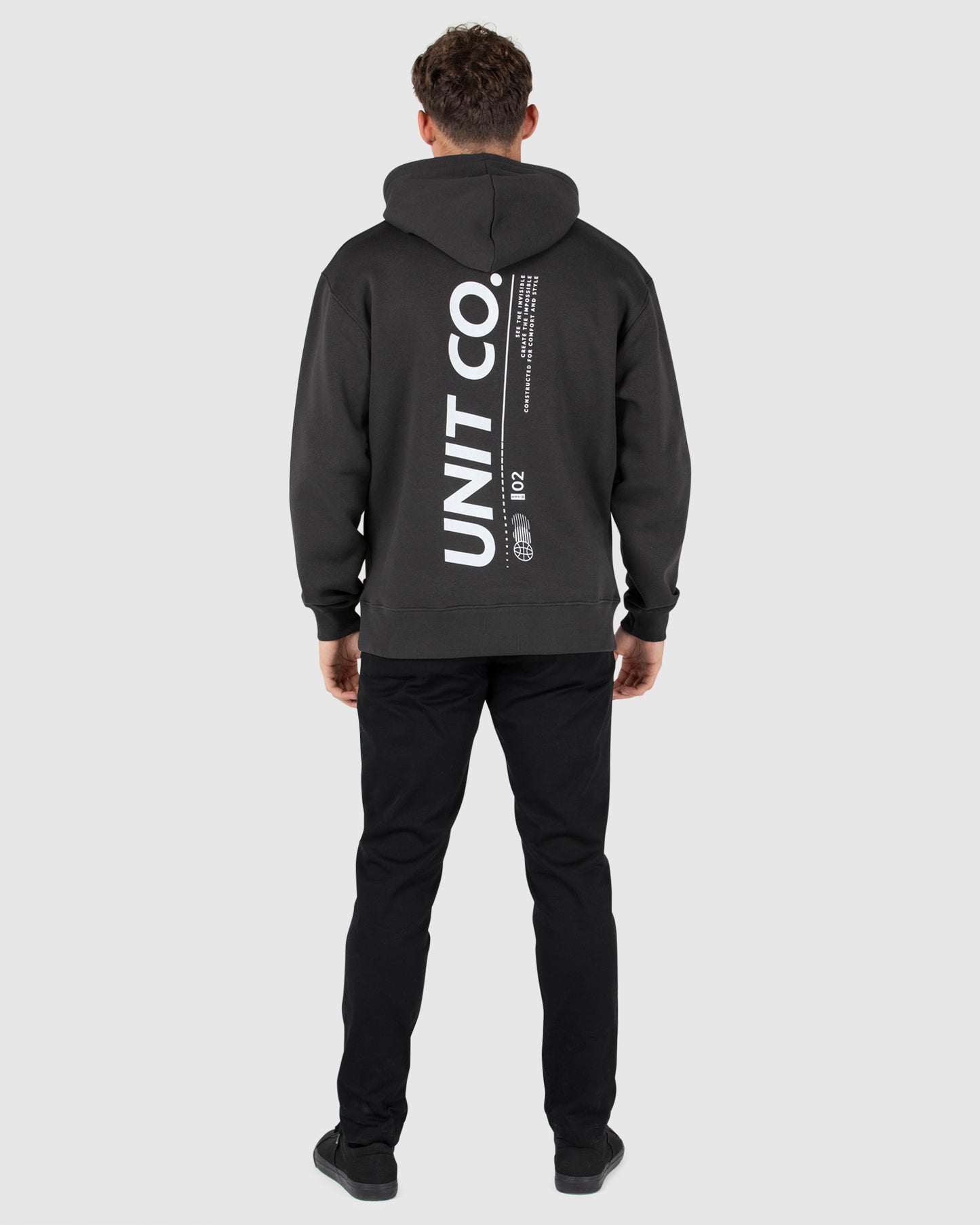 Coretex - Mens Fleece Hoodie - Washed Black