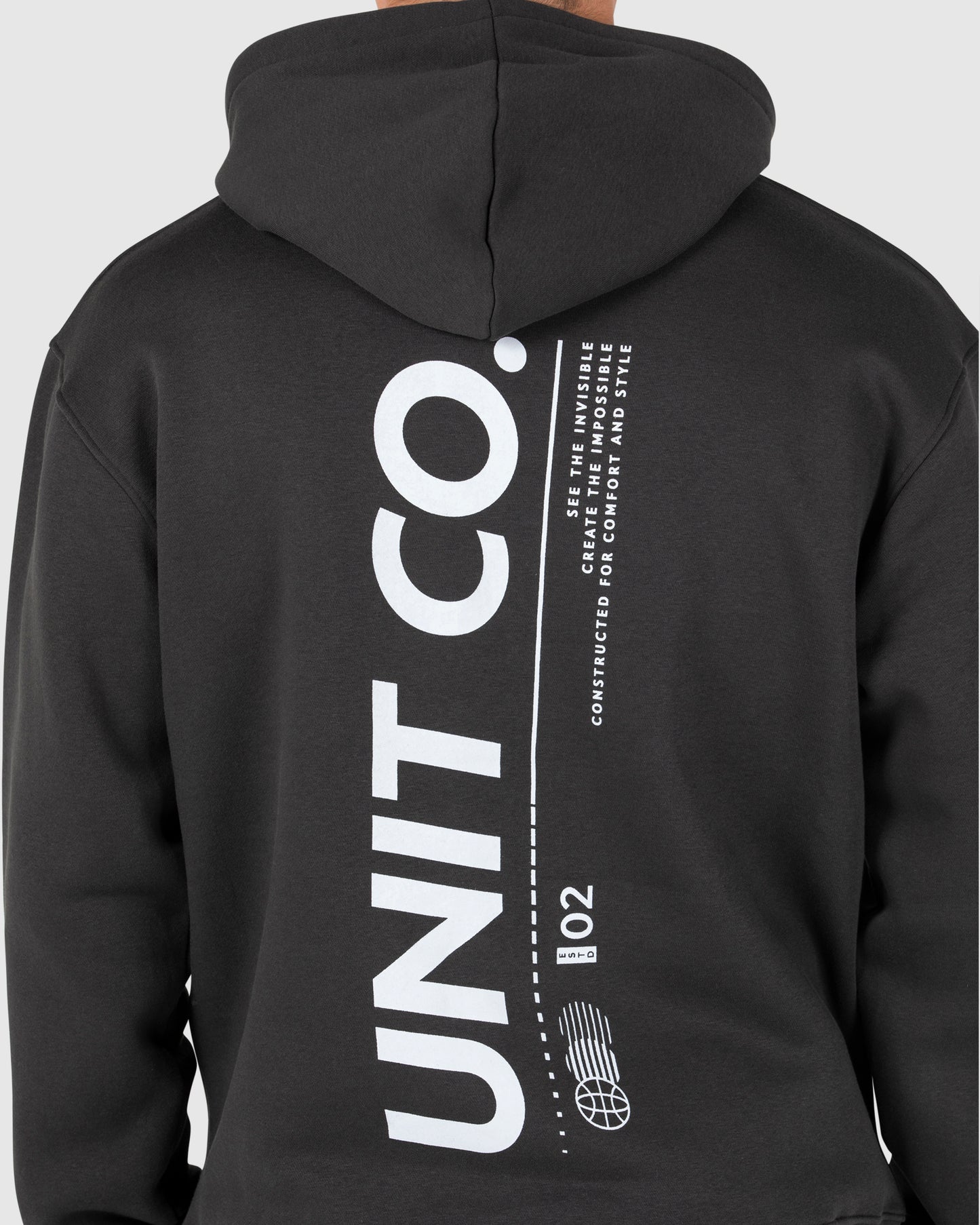 Coretex - Mens Fleece Hoodie - Washed Black