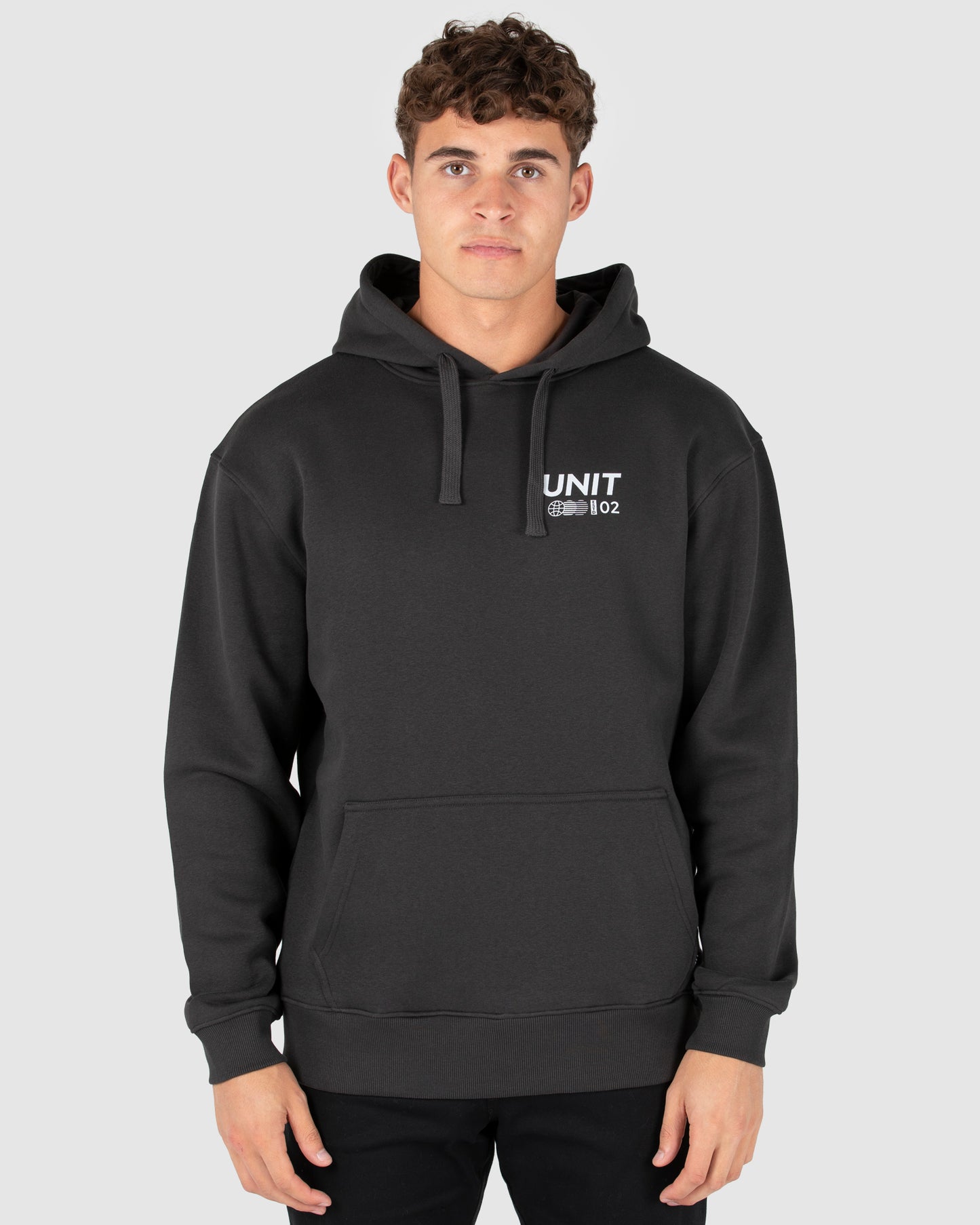 Coretex - Mens Fleece Hoodie - Washed Black