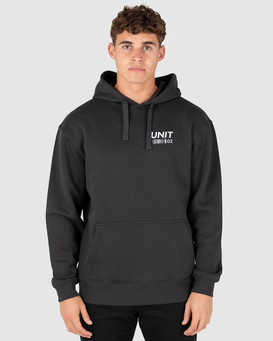 Coretex - Mens Fleece Hoodie - Washed Black