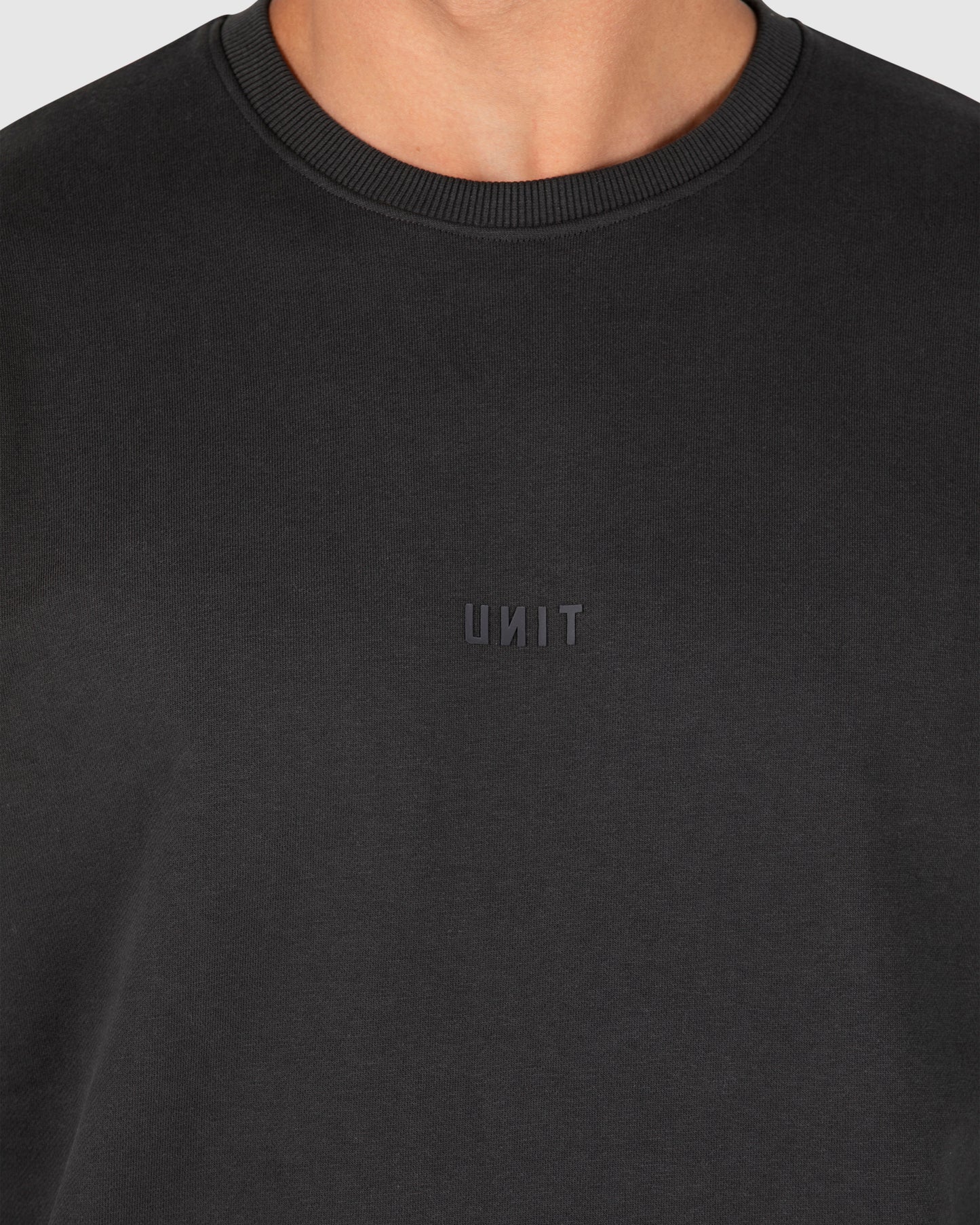 Unisex Fleece Crew - Central - Washed Black
