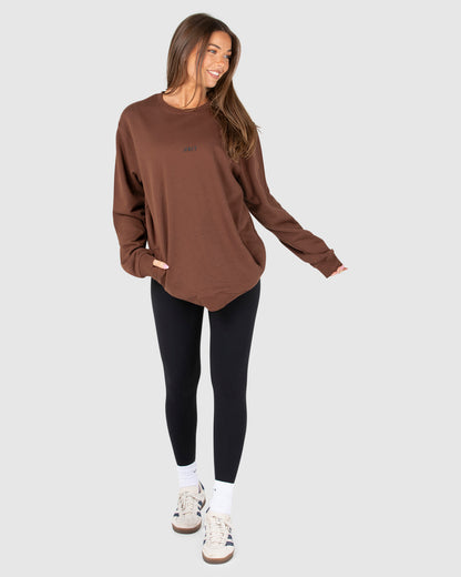 Unisex Fleece Crew - Central - Brown