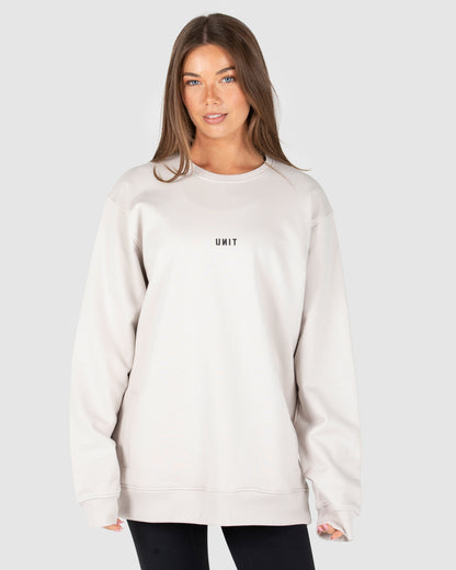 Unisex Fleece Crew - Central - Off White