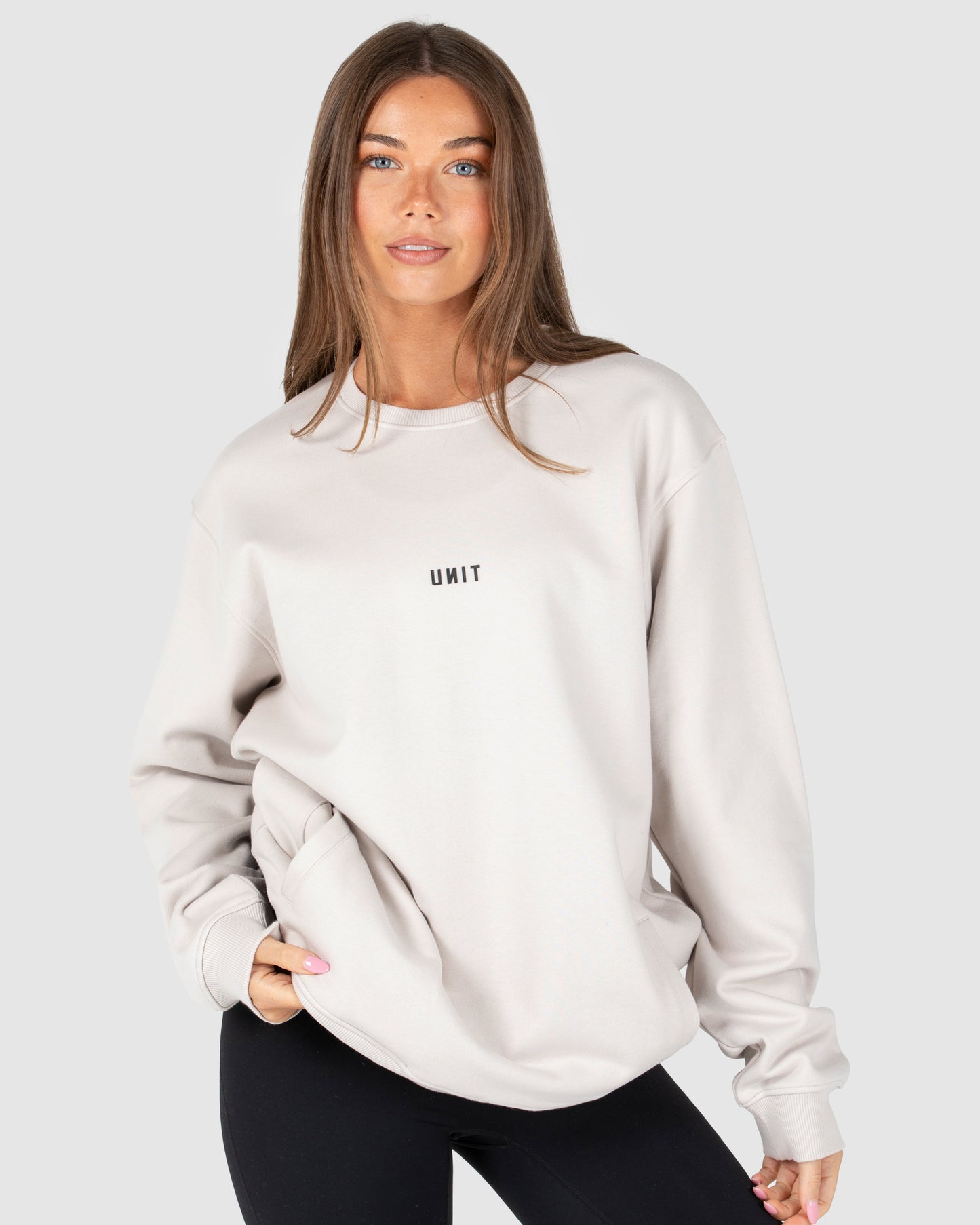 Unisex Fleece Crew - Central - Off White