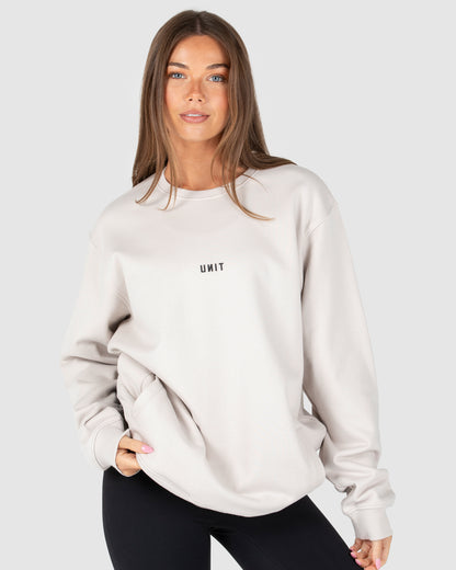 Unisex Fleece Crew - Central - Off White