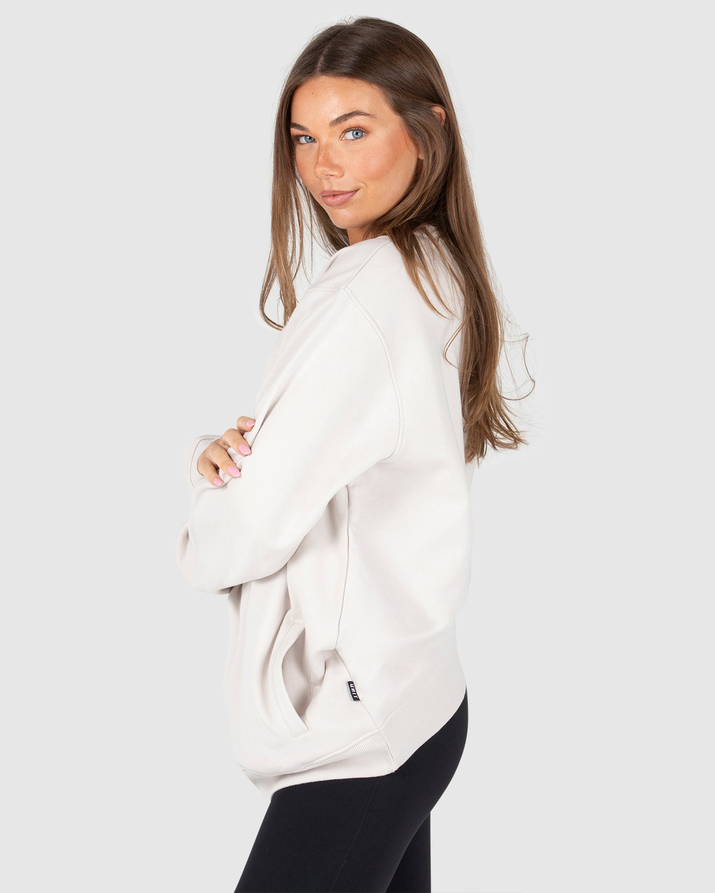 Unisex Fleece Crew - Central - Off White