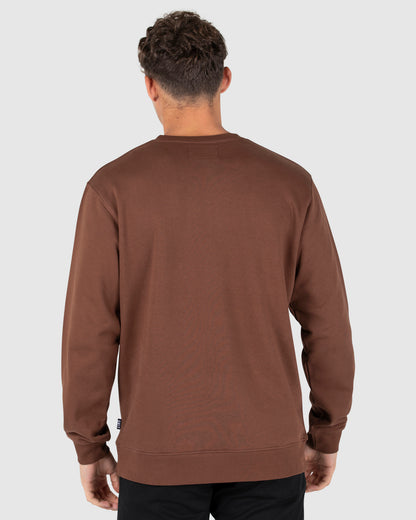 Unisex Fleece Crew - Central - Brown