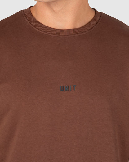 Unisex Fleece Crew - Central - Brown