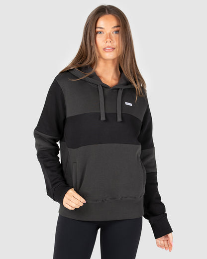 Coco - Ladies Pullover Hoodie - Washed Black