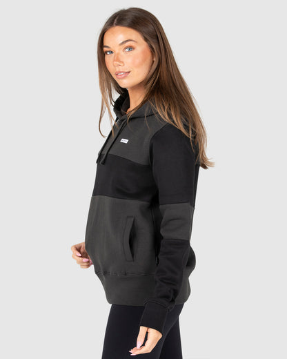 Coco - Ladies Pullover Hoodie - Washed Black