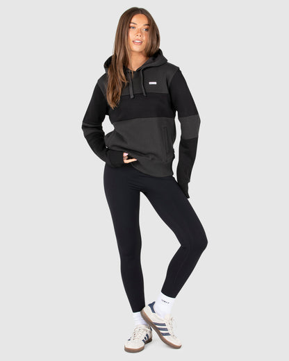Coco - Ladies Pullover Hoodie - Washed Black