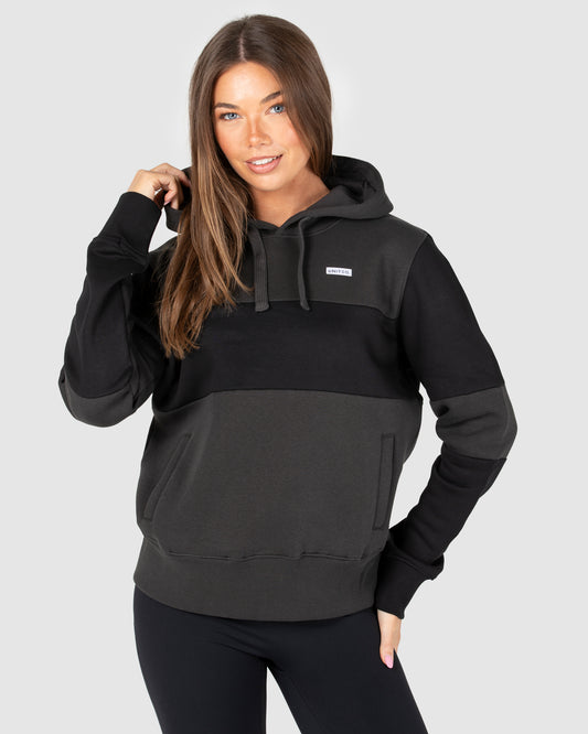Coco - Ladies Pullover Hoodie - Washed Black