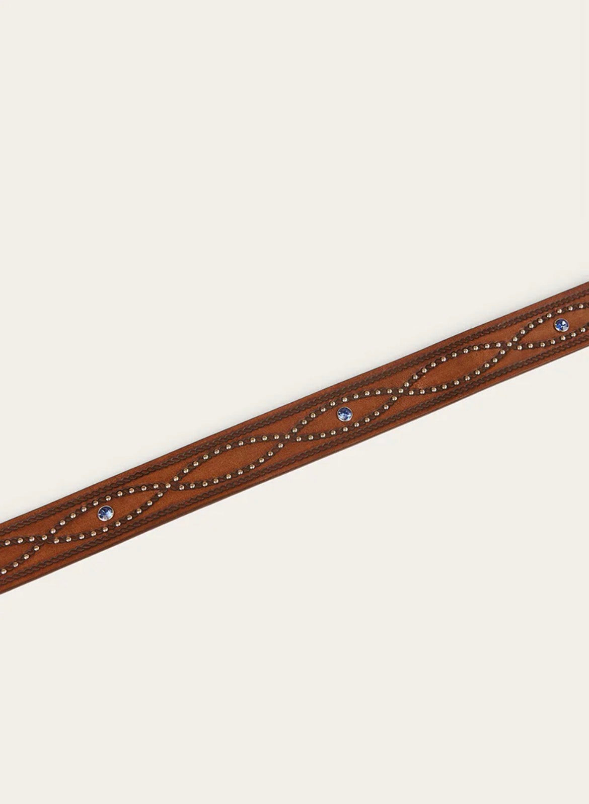 Diamond T Belt - Tan/Silver