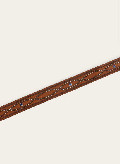 Diamond T Belt - Tan/Silver