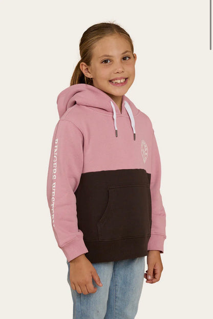 Oakey Kids Hoodie - Rosey/Charcoal