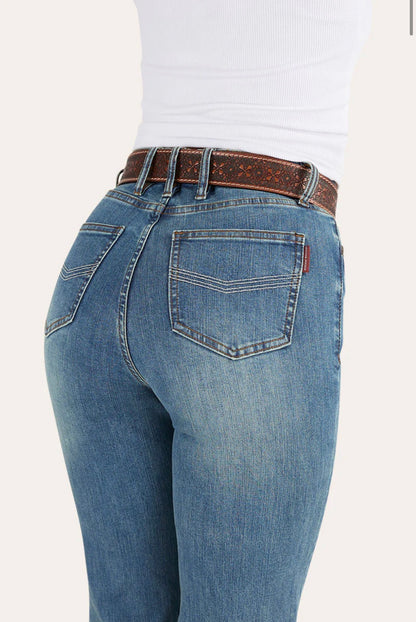 Indi Womens High Rise Bootleg Jean - Vintage Light Blue