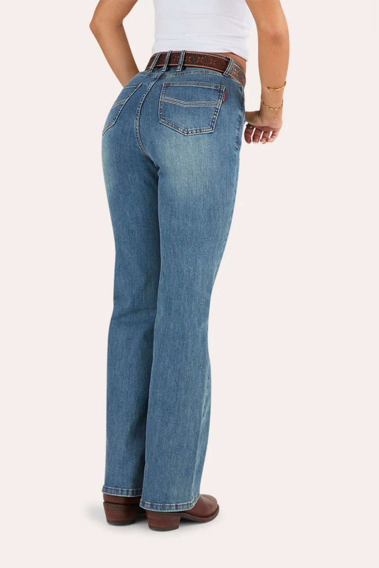 Indi Womens High Rise Bootleg Jean - Vintage Light Blue