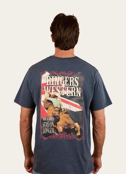 Poster Mens Loose Fit T-Shirt - Washed Navy