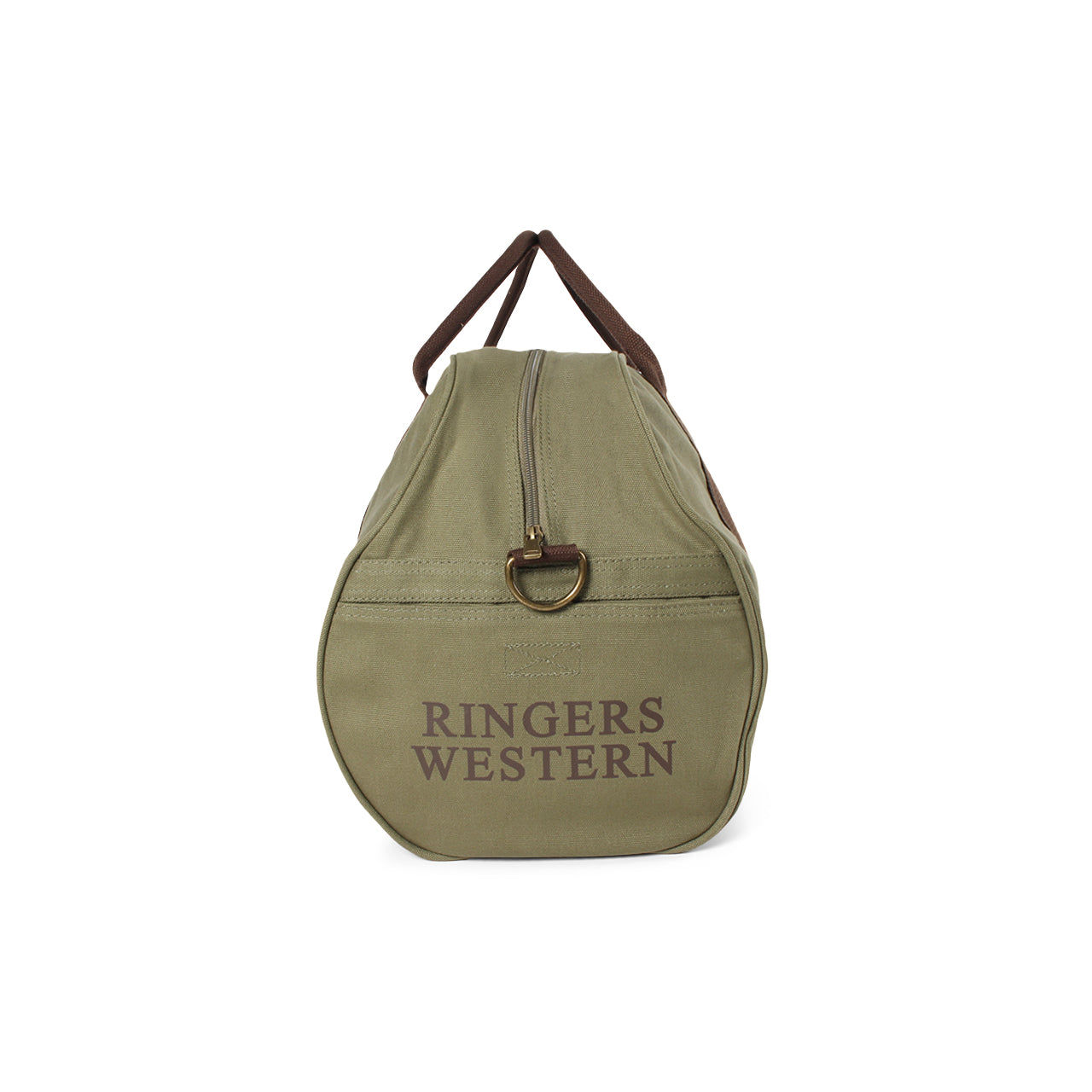 Ringers Western Gundagai Duffle Bag - Khaki with Deep Brown Print