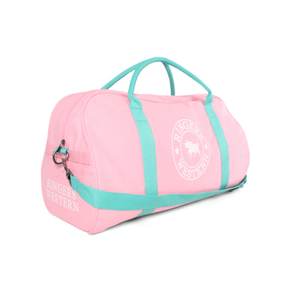Ringers Western Gundagai Duffle Bag - Pink/Mint with White Logo