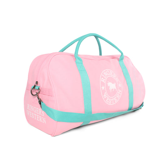 Ringers Western Gundagai Duffle Bag - Pink/Mint with White Logo