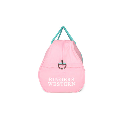 Ringers Western Gundagai Duffle Bag - Pink/Mint with White Logo