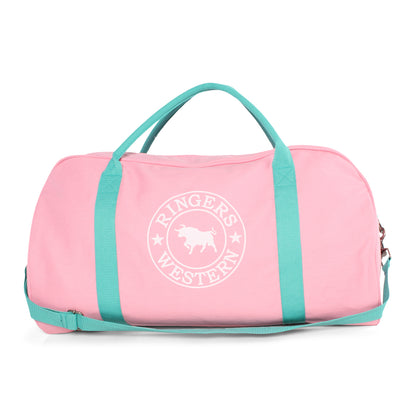 Ringers Western Gundagai Duffle Bag - Pink/Mint with White Logo