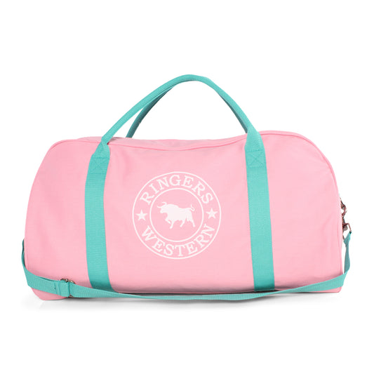 Ringers Western Gundagai Duffle Bag - Pink/Mint with White Logo