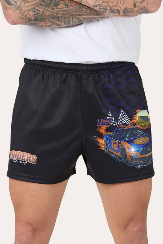 Ringers Racing Footy Shorts - Black