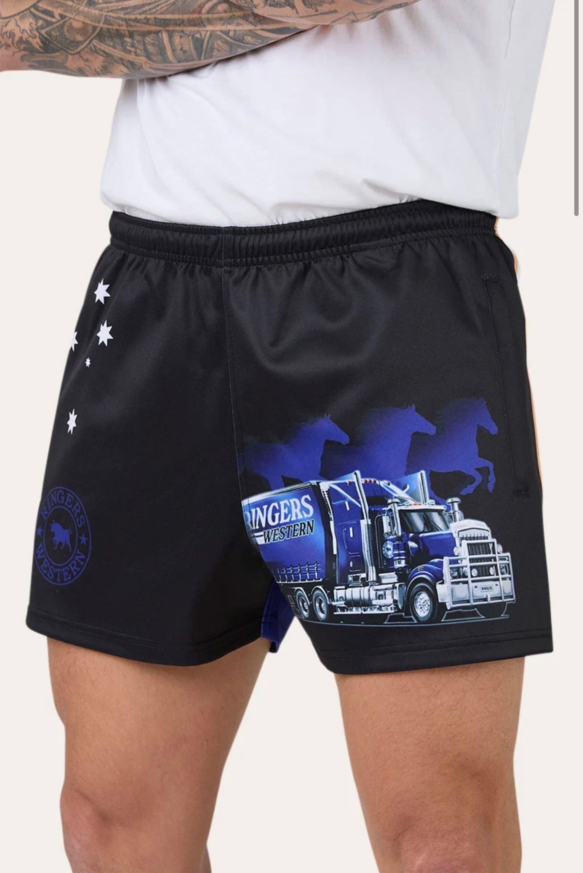 Ringers Road Rumble Footy Shorts - Blue
