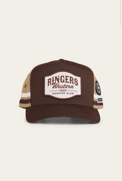 Country Club Deep Fit Trucker Cap - Saddle Brown