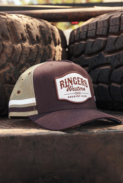 Country Club Deep Fit Trucker Cap - Saddle Brown