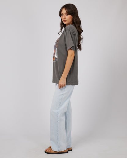 Sky Dance Oversized Tee - Charcoal