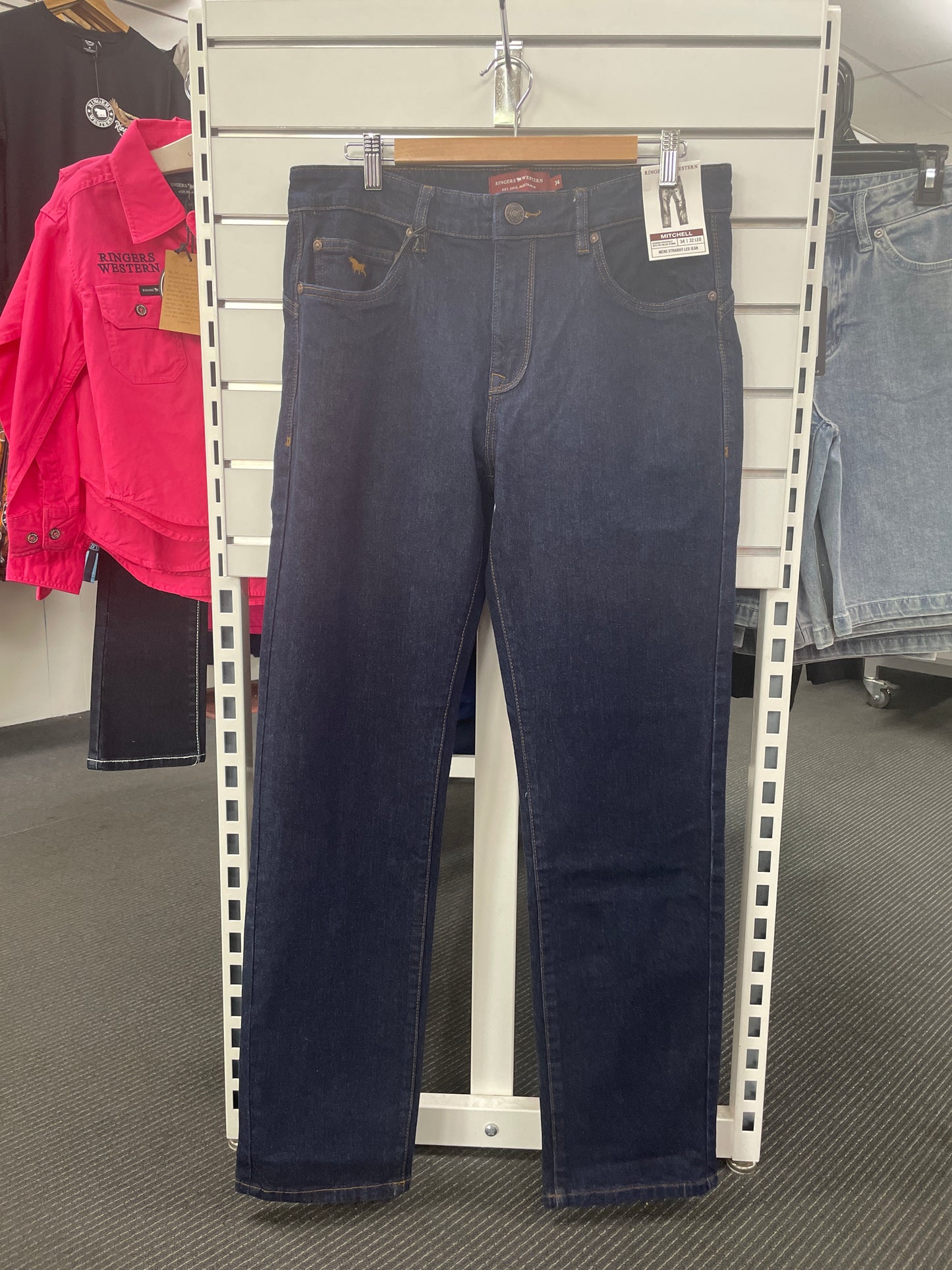 Mitchell Straight Leg Jeans - Dark Blue