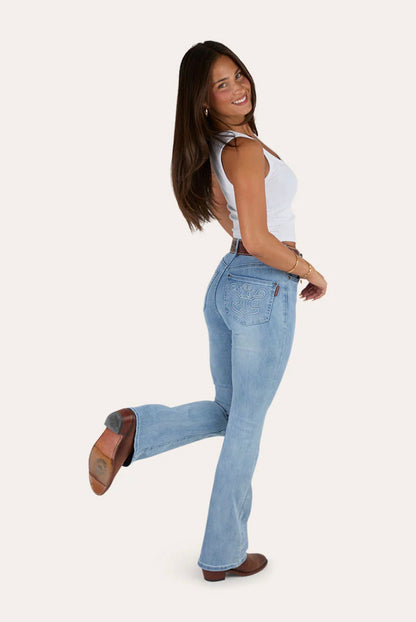 Penny Rodeo Womens High Rise Bootleg Jean - Light Blue