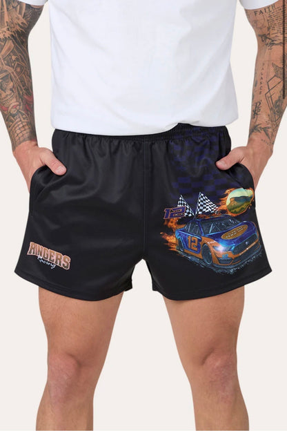 Ringers Racing Footy Shorts - Black