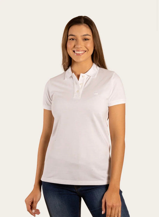 Essential Womens Polo - White